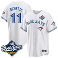 tuec T.Blue Jays #11 Bo Bichette Player White 2025 World Series Game Stitched Jerseys
