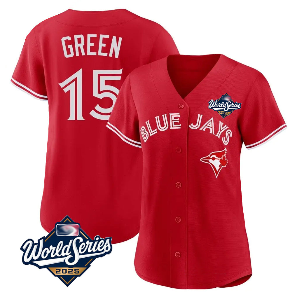 tuec T.Blue Jays #15 Chad Green Player Red 2025 World Series Limited Stitched Jerseys