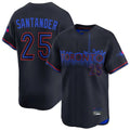tuec T.Blue Jays #25 Anthony Santander Player Black&Blue City Connect Limited Stitched Jerseys