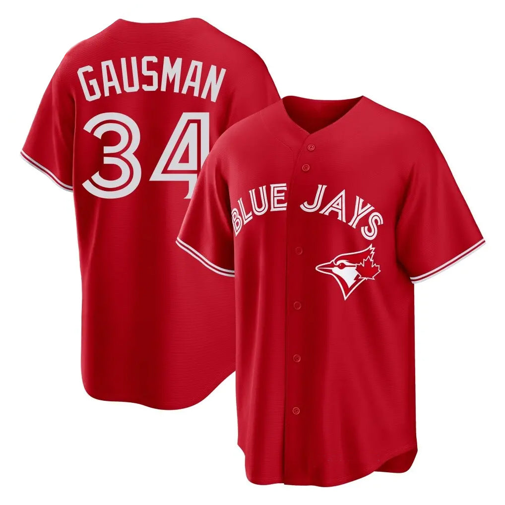 tuec T.Blue Jays #34 Kevin Gausman Player Red Home Limited Stitched Jerseys