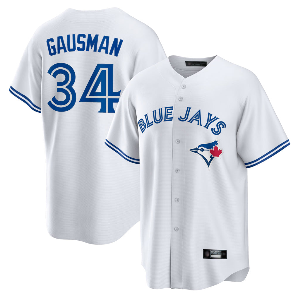 tuec T.Blue Jays #34 Kevin Gausman Player White Home Game Stitched Jerseys