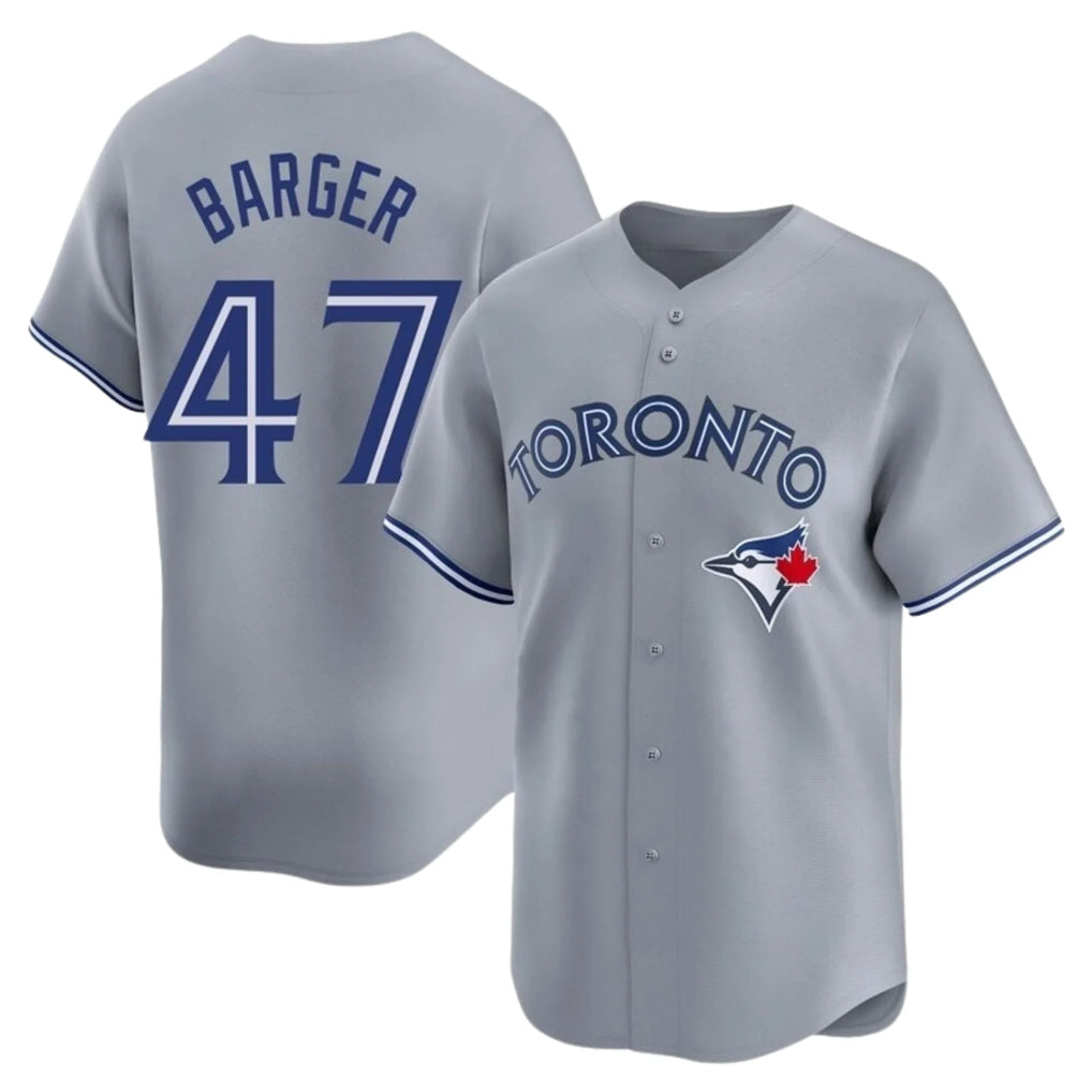 tuec T.Blue Jays #47 Addison Barger Player Gray Replica Stitched Jerseys