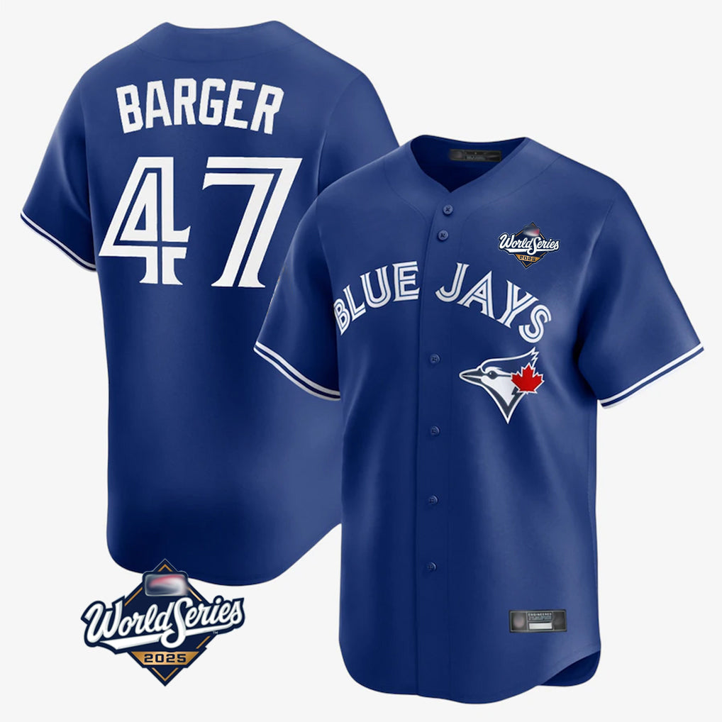 tuec T.Blue Jays #47 Addison Barger Player Navy 2025 World Series Limited Stitched Jerseys