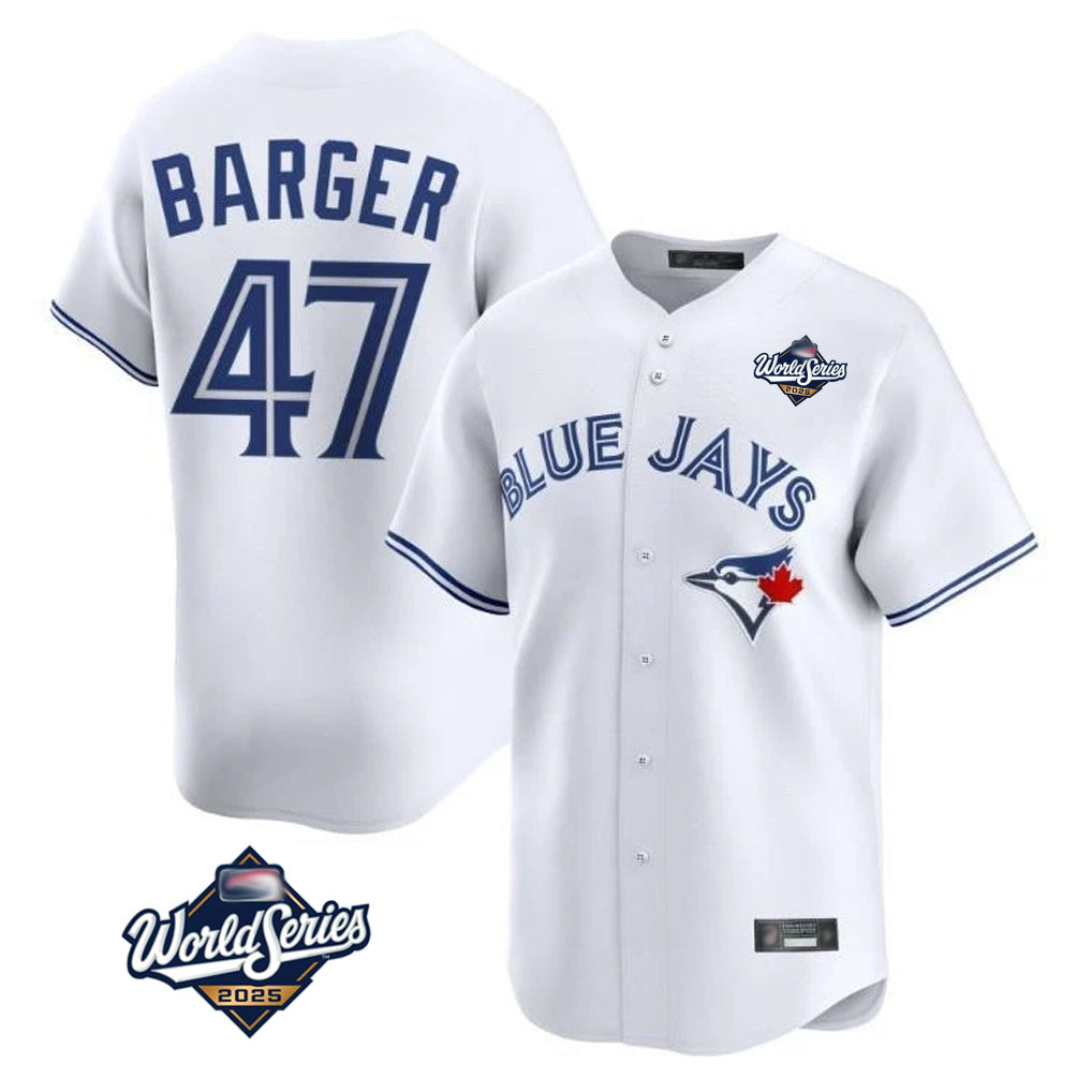 tuec T.Blue Jays #47 Addison Barger Player White 2025 World Series Limited Stitched Jerseys