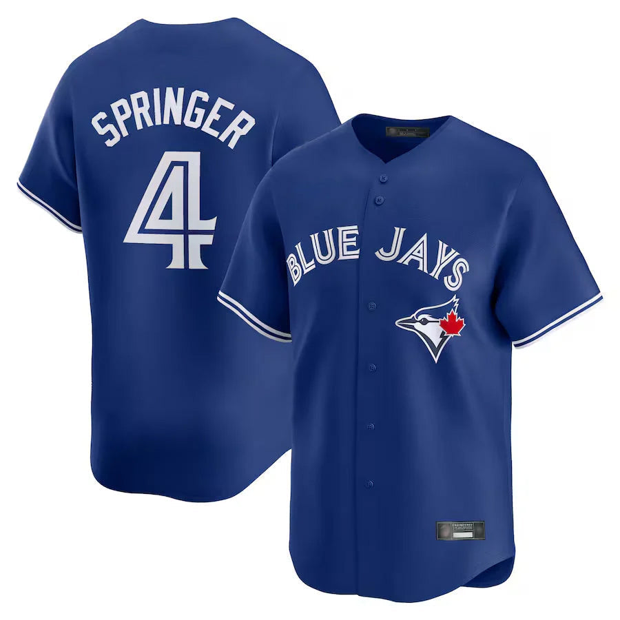 tuec T.Blue Jays #4 George Springer Player Royal Home Limited Stitched Jerseys