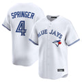 tuec T.Blue Jays #4 George Springer Player White Home Limited Stitched Jerseys