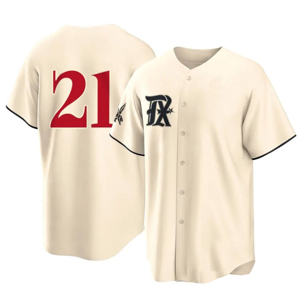 tuec T.Rangers #21 Jake Burger Player Cream City Connect Limited Stitched Jerseys