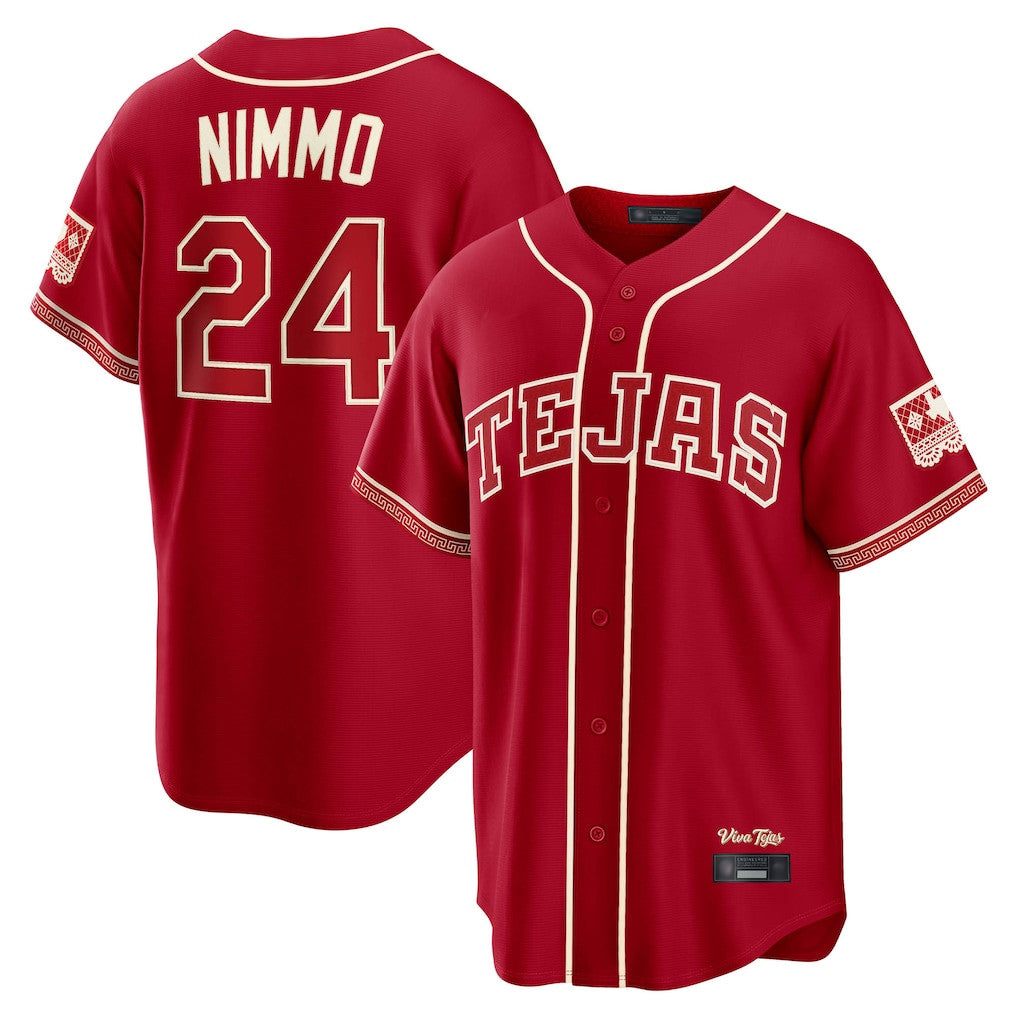 tuec T.Rangers #24 Brandon Nimmo Player Red 2026 City Connect Stitched Jerseys