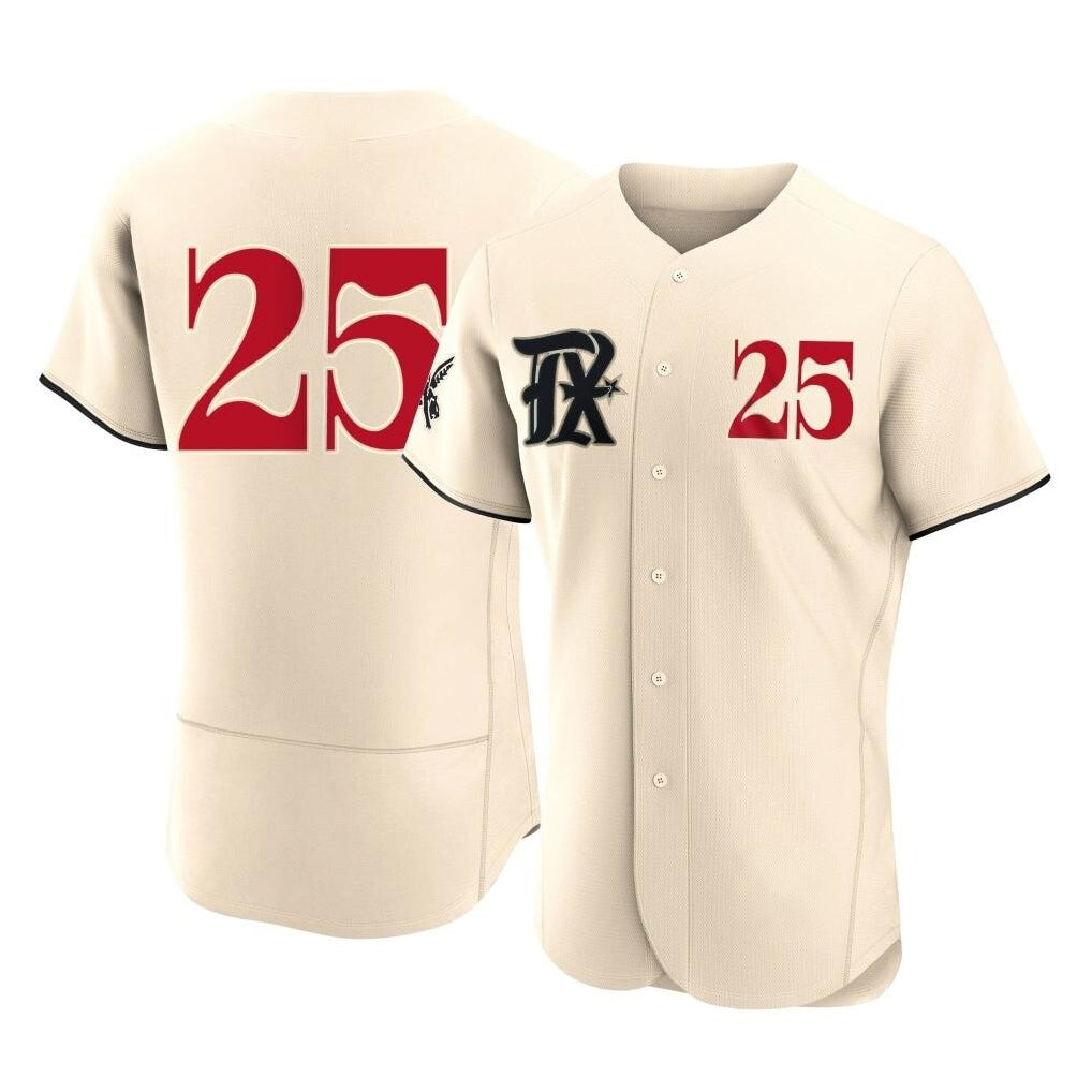 tuec T.Rangers #25 Buddy Bell Player Cream Limited City Connect Stitched Jerseys