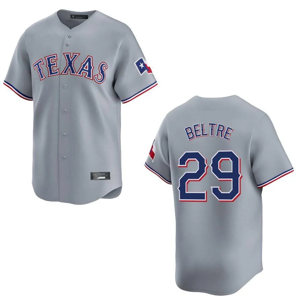tuec T.Rangers #29 Adrian Beltre Player Gray Home Limited Stitched Jerseys