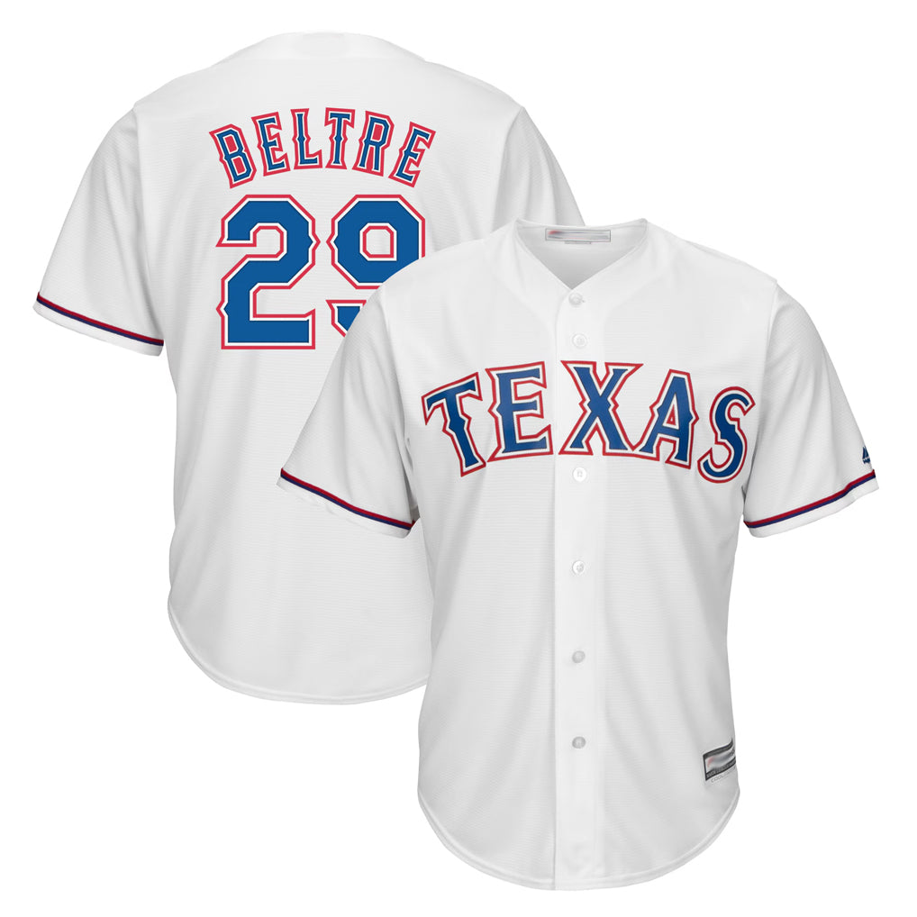 tuec T.Rangers #29 Adrian Beltre Player White Majestic Home Cool Stitched Jerseys