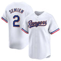 tuec T.Rangers #2 Marcus Semien Player Gold Collection Limited White Stitched Jerseys
