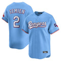 tuec T.Rangers #2 Marcus Semien Player Light Blue Limited Home Stitched Jerseys