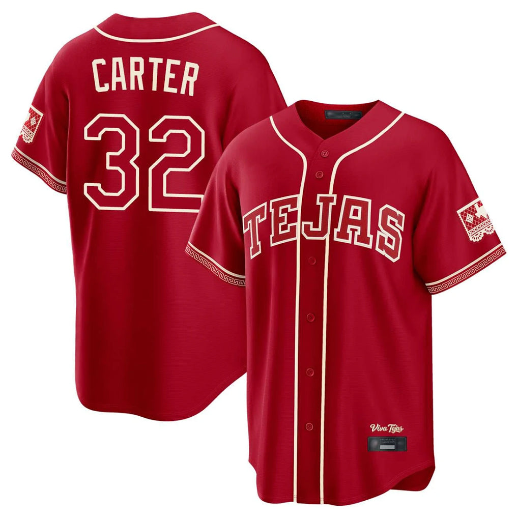 tuec T.Rangers #32 Evan Carter Player Red 2026 City Connect Stitched Jerseys