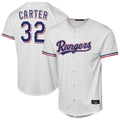 tuec T.Rangers #32 Evan Carter Player White Home Replica Stitched Jerseys