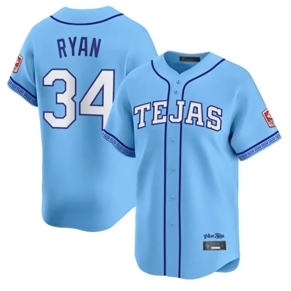 tuec T.Rangers #34 Nolan Ryan Player Blue 2026 City Connect Premier Stitched Jerseys