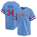 tuec T.Rangers #34 Nolan Ryan Player Light Blue Cooperstown Collection Limited Stitched Jerseys