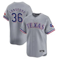 tuec T.Rangers #36 Wyatt Langford Player Gray Home Limited Stitched Jerseys