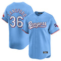 tuec T.Rangers #36 Wyatt Langford Player Light Blue Home Limited Stitched Jerseys