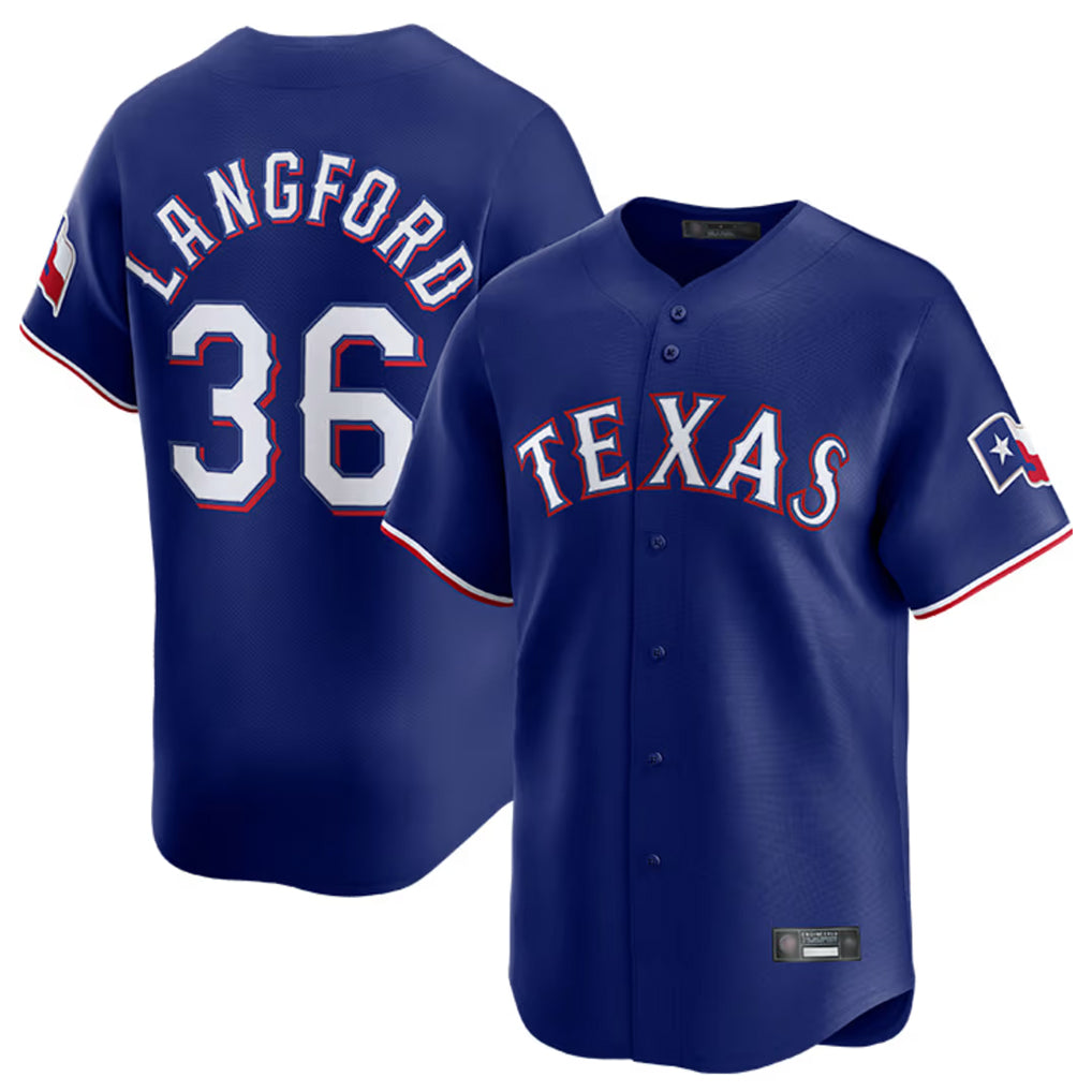 tuec T.Rangers #36 Wyatt Langford Player Royal Home Limited Stitched Jerseys