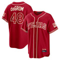 tuec T.Rangers #48 Jacob deGrom Player Red 2026 City Connect Limited Stitched Jerseys