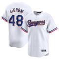tuec T.Rangers #48 Jacob deGrom Player White Gold Collection Limited Edition Stitched Jerseys