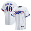 tuec T.Rangers #48 Jacob deGrom Player White Home Limited Game Stitched Jerseys
