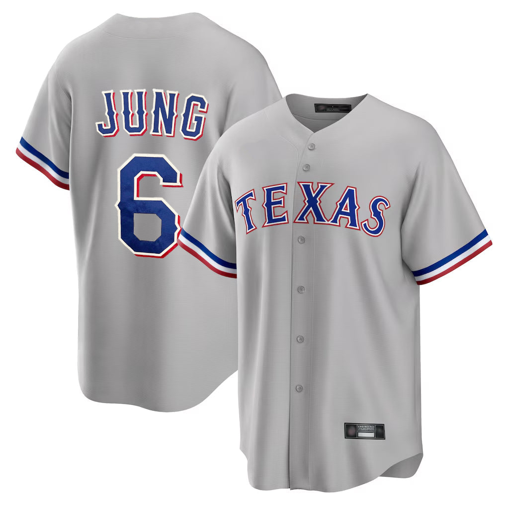 tuec T.Rangers #6 Josh Jung Player Gray Limited Home Stitched Jerseys