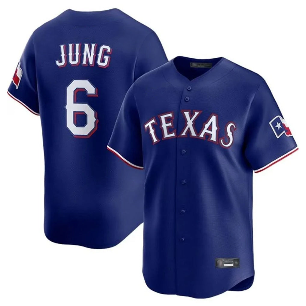 tuec T.Rangers #6 Josh Jung Player Royal Home Limited Stitched Jerseys