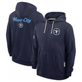 Tuec T.Titans Navy Pullover Hoodies Home Game Blank Player Stitched Jerseys