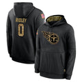 Tuec T.Titans #0 Calvin Ridley Player Black Salute to Service Sideline Performance Pullover Hoodies Home Game Stitched Jerseys