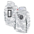 Tuec T.Titans #0 Calvin Ridley Player Camo Arctic Salute to Service Pullover Hoodies Home Game Stitched Jerseys