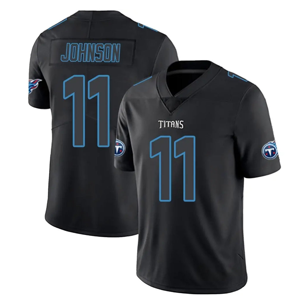 Tuec T.Titans #11 Jermaine Johnson II Player Black Impact Limited Home Game Stitched Jerseys