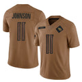 Tuec T.Titans #11 Jermaine Johnson II Player Brown Limited Salute to Service Home Game Stitched Jerseys