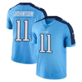 Tuec T.Titans #11 Jermaine Johnson II Player Light Blue Limited Color Rush Home Game Stitched Jerseys