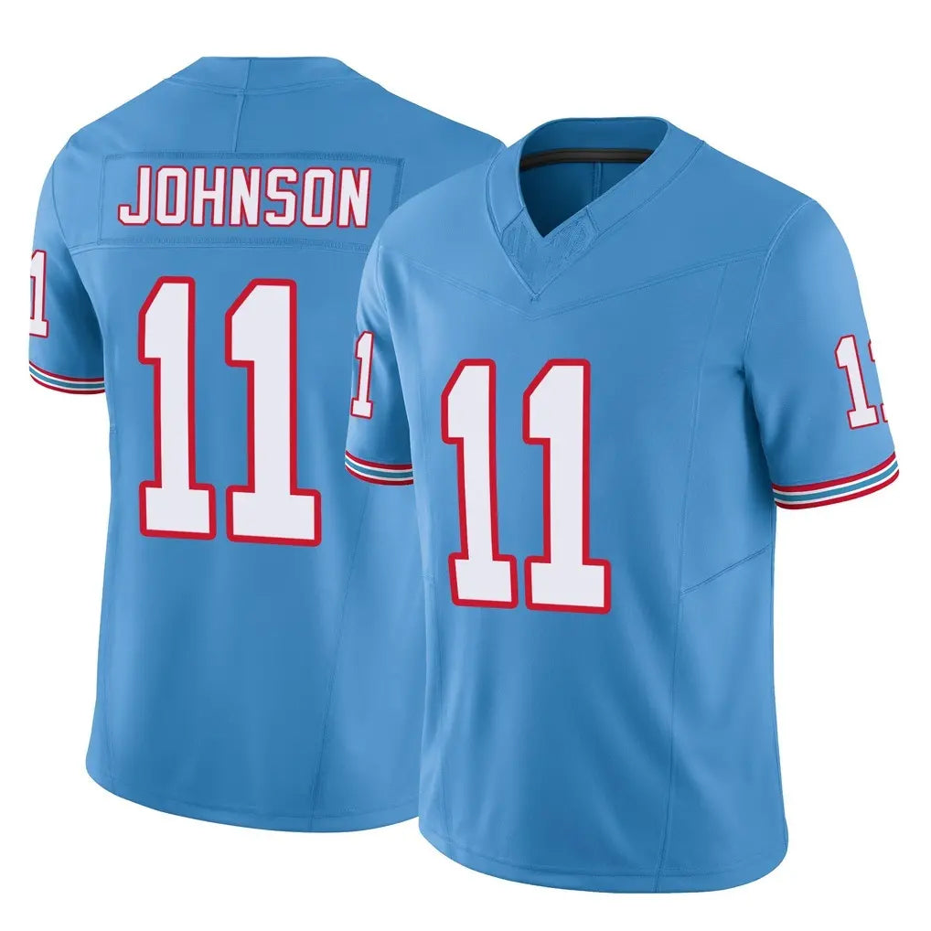 Tuec T.Titans #11 Jermaine Johnson II Player Light Blue Limited Vapor F.U.S.E. Home Game Stitched Jerseys
