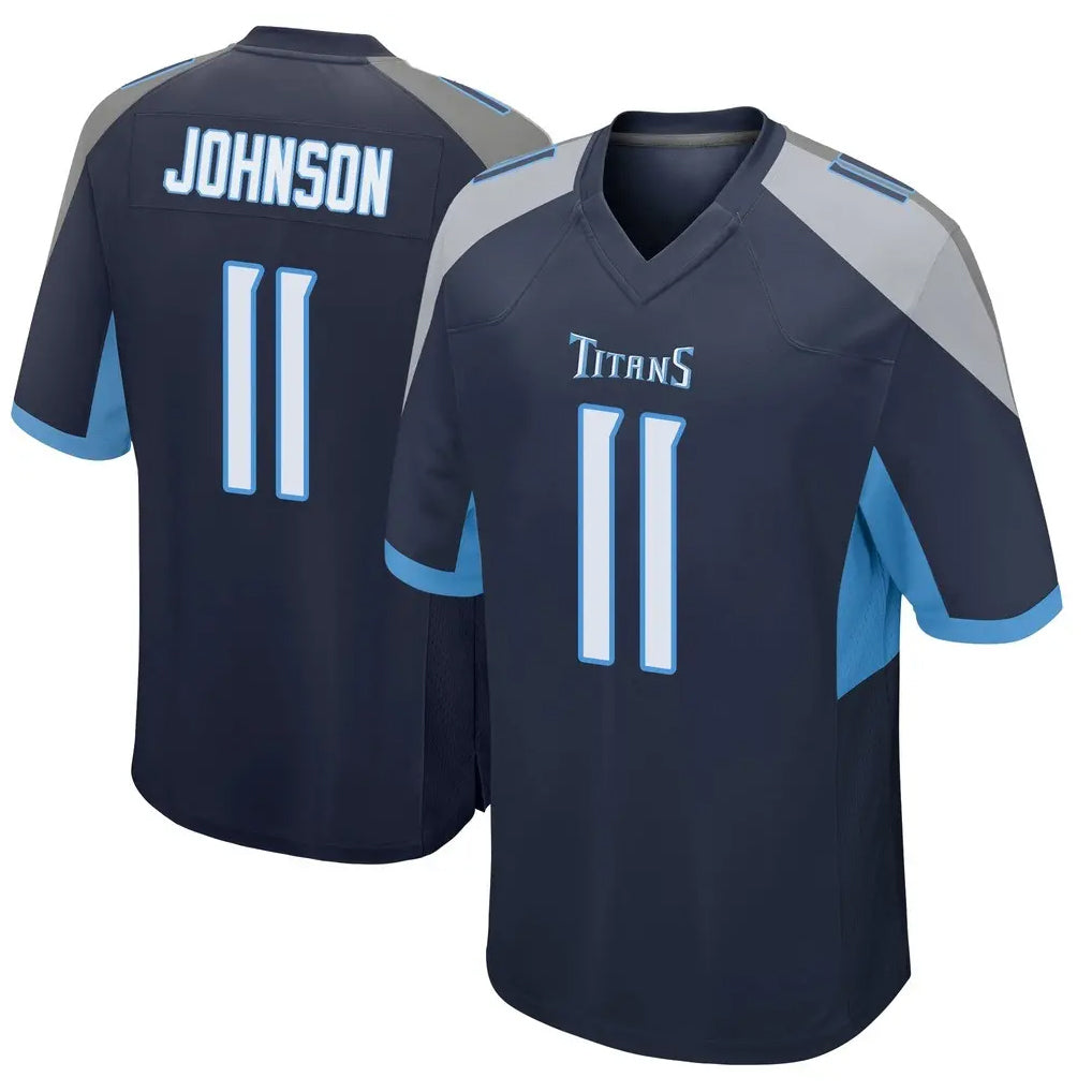 Tuec T.Titans #11 Jermaine Johnson II Player Navy Home Game Stitched Jerseys