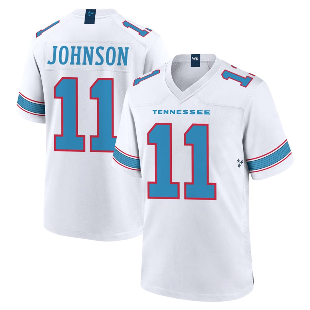 Tuec T.Titans #11 Jermaine Johnson II Player White 2026 Game Home Stitched Jerseys