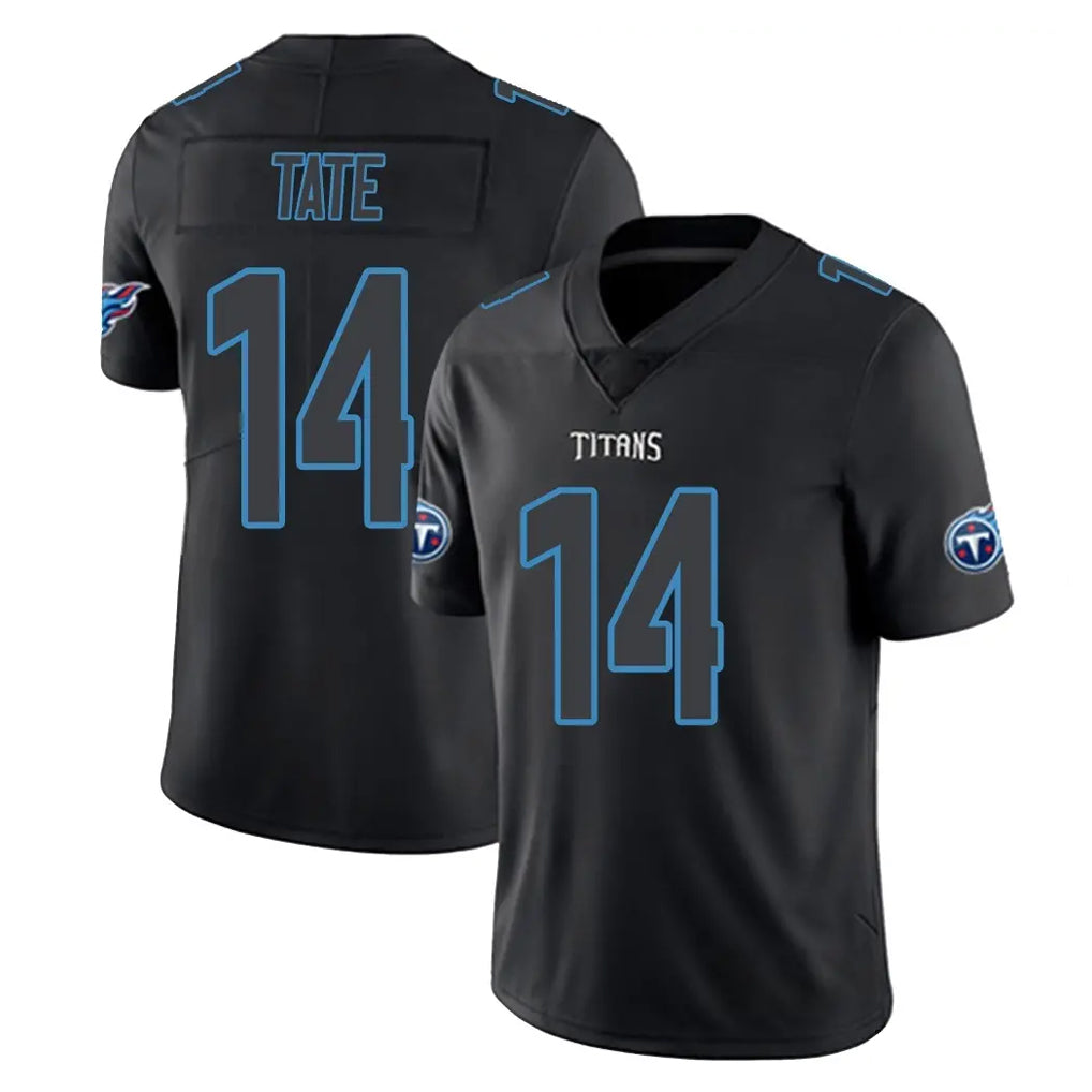 Tuec T.Titans #14 Carnell Tate Player Black Impact Limited Home Game Stitched Jerseys