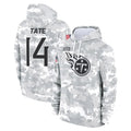 Tuec T.Titans #14 Carnell Tate Player Camo Arctic Salute to Service Pullover Hoodies Home Game Stitched Jerseys
