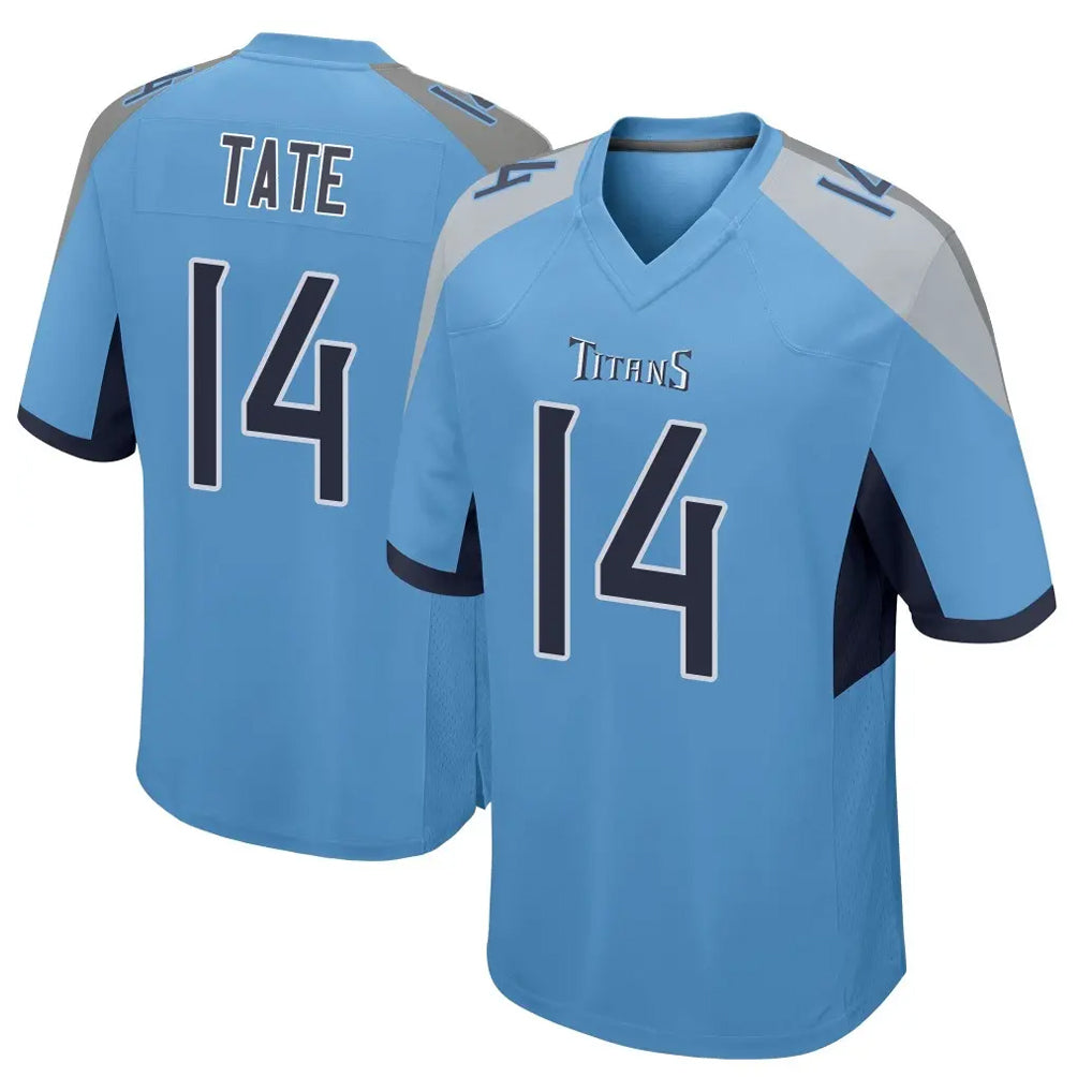Tuec T.Titans #14 Carnell Tate Player Light Blue Home Game Stitched Jerseys