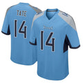 Tuec T.Titans #14 Carnell Tate Player Light Blue Home Game Stitched Jerseys