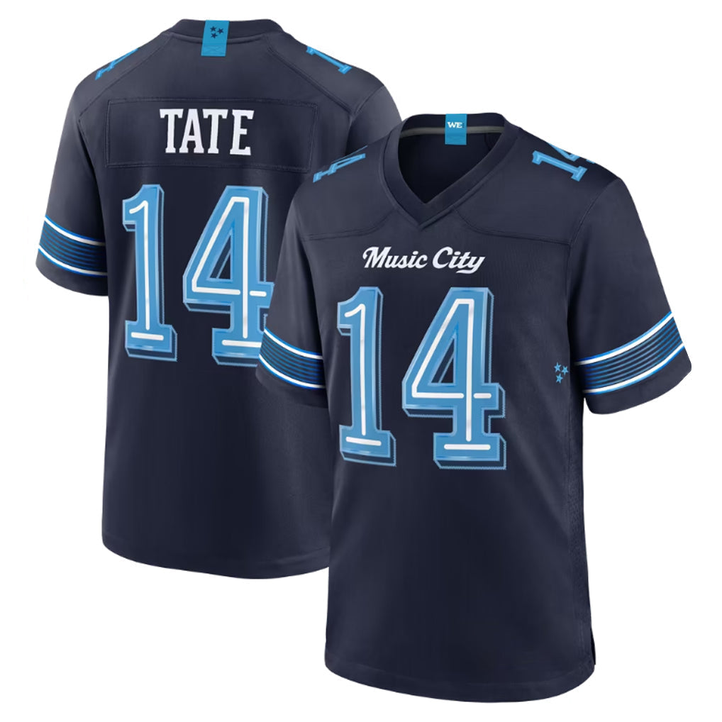 Tuec T.Titans #14 Carnell Tate Player Navy 2026 Rivalries Collection Home Game Stitched Jerseys