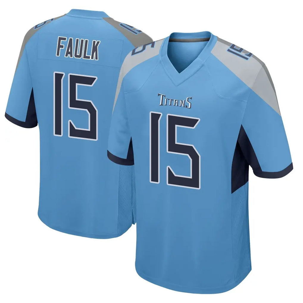 Tuec T.Titans #15 Keldric Faulk Player Light Blue Home Game Stitched Jerseys