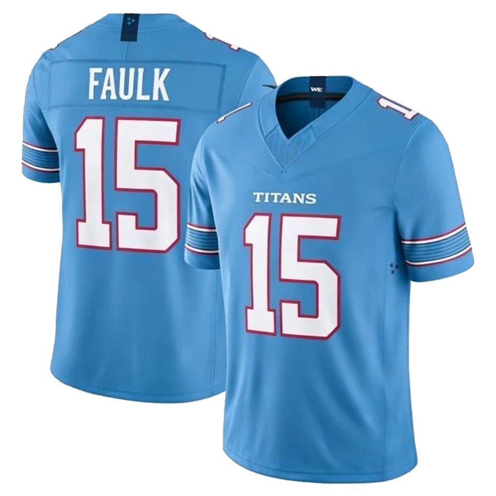 Tuec T.Titans #15 Keldric Faulk Player Light Blue Team Vapor F.U.S.E. Limited Home Game Stitched Jerseys