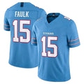Tuec T.Titans #15 Keldric Faulk Player Light Blue Team Vapor F.U.S.E. Limited Home Game Stitched Jerseys