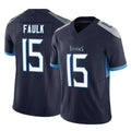 Tuec T.Titans #15 Keldric Faulk Player Navy Limited Vapor F.U.S.E. Home Game Stitched Jerseys