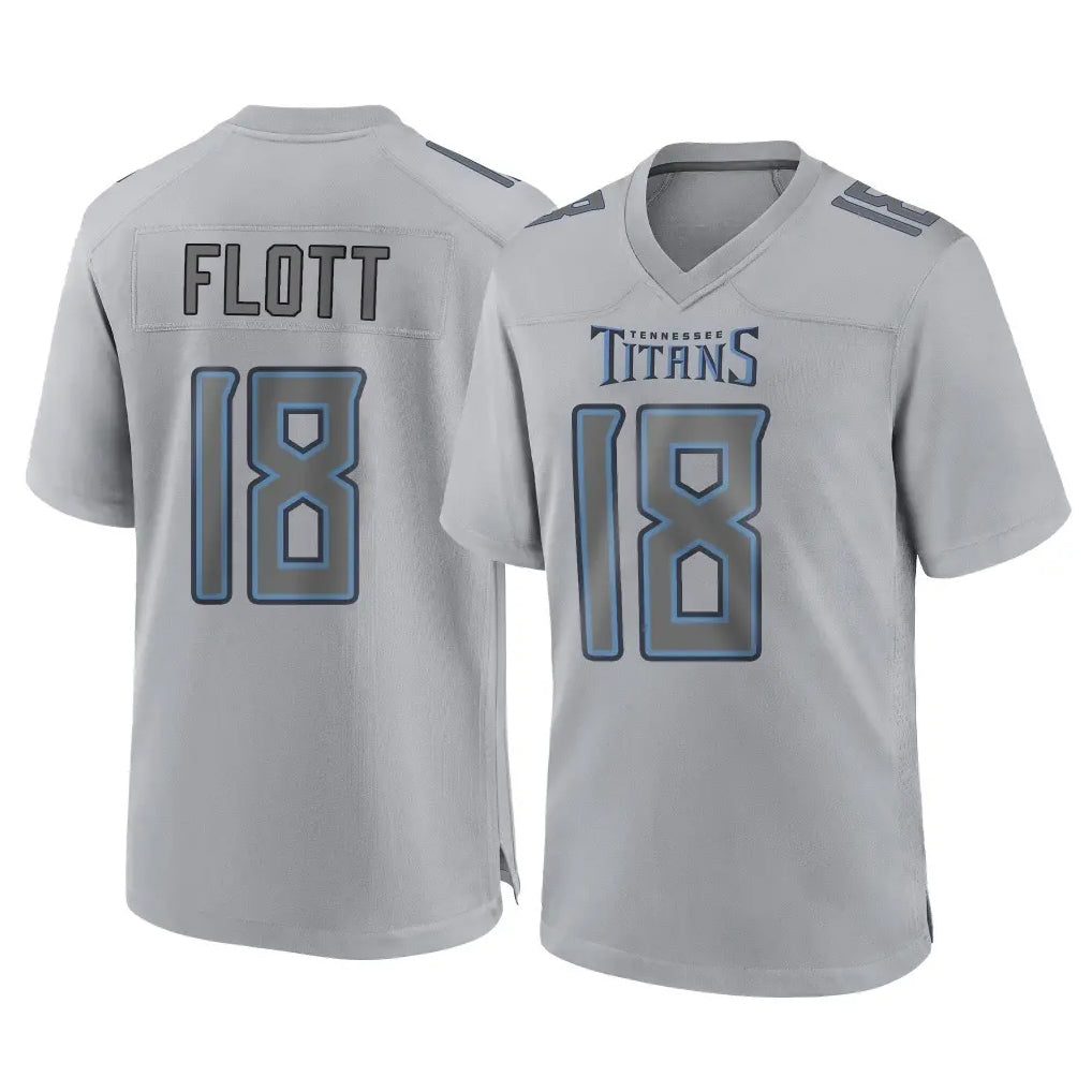 Tuec T.Titans #18 Cor'Dale Flott Player Gray Atmosphere Fashion Home Game Stitched Jerseys