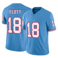 Tuec T.Titans #18 Cor'Dale Flott Player Light Blue Limited Vapor F.U.S.E. Home Game Stitched Jerseys