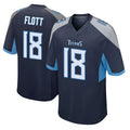 Tuec T.Titans #18 Cor'Dale Flott Player Navy Home Game Stitched Jerseys